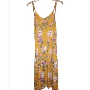 Flynn Skye Mustard Floral Maxi Dress Size Small Nwt